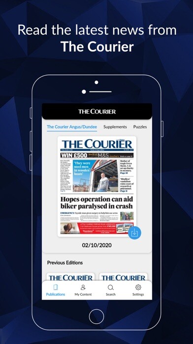 Emulate iPhone app The Courier ePaper using MyAndroid