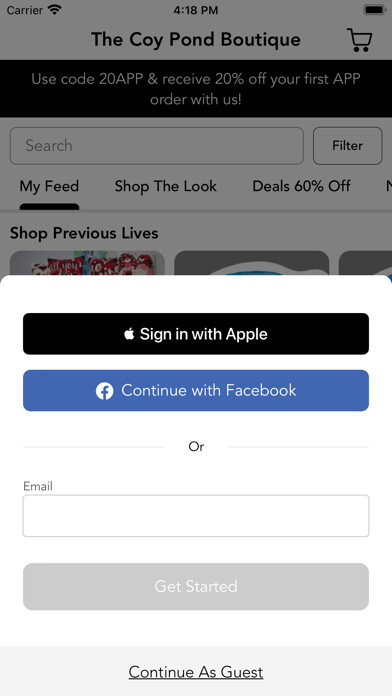 Emulate iPhone app The Coy Pond Boutique using MyAndroid Emulate iPhone app The Coy Pond Boutique using MyAndroid