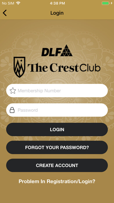 Emulate iPhone app The Crest Club using MyAndroid