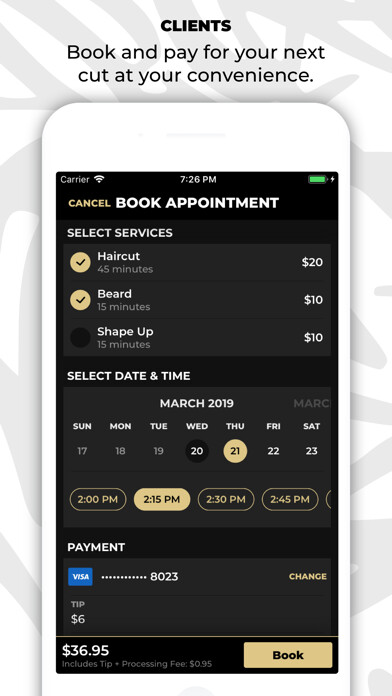 Emulate iPhone app theCut: #1 Barber Booking App using MyAndroid