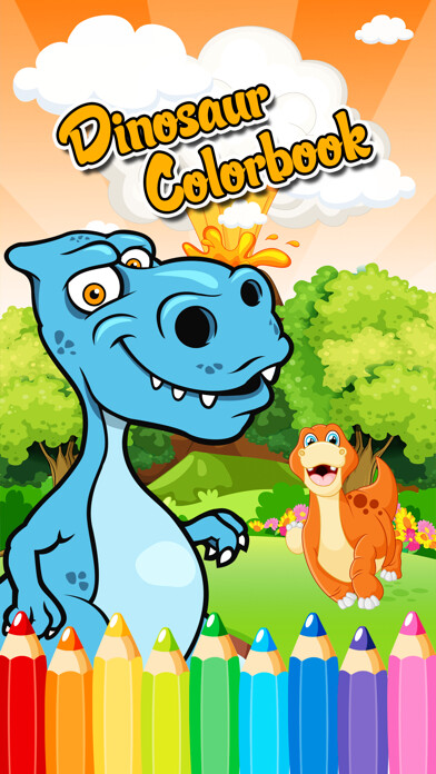 Emulate iPhone app The Cute dinosaur Coloring book ( Drawing Pages ) 2 - Learning & Education Games  Free and Good For activities Kindergarten Kids App 4 using MyAndroid