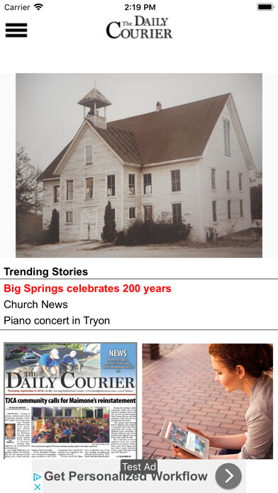 Emulate iPhone app The Daily Courier using MyAndroid Emulate iPhone app The Daily Courier using MyAndroid