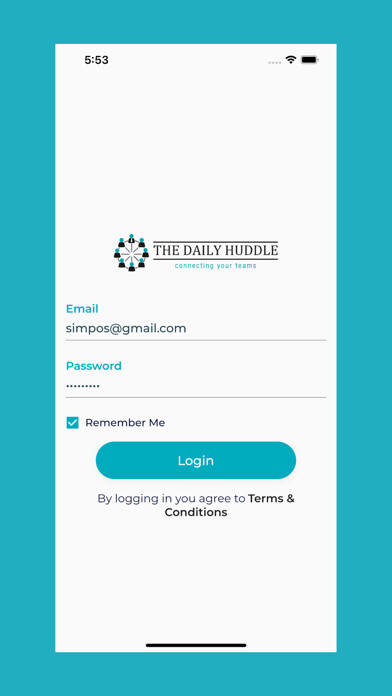 Emulate iPhone app The Daily Huddle using MyAndroid
