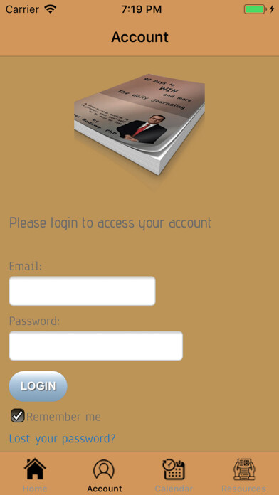 Emulate iPhone app The Daily Journaling using MyAndroid