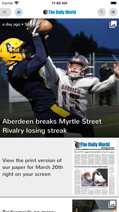 Emulate iPhone app The Daily World using MyAndroid