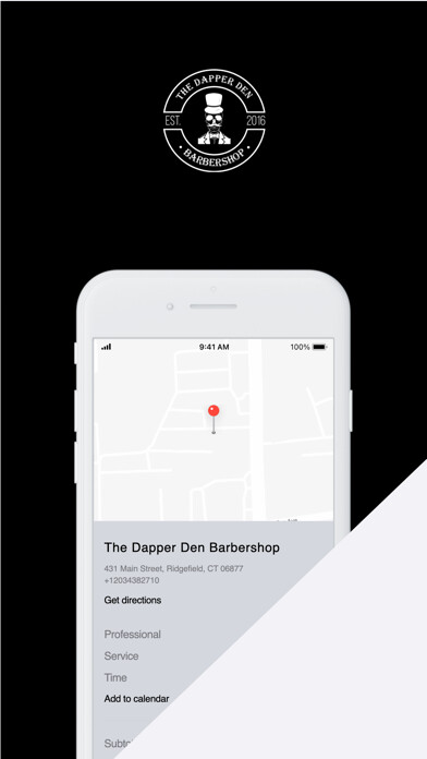 Emulate iPhone app The Dapper Den Barbershop using MyAndroid Emulate iPhone app The Dapper Den Barbershop using MyAndroid