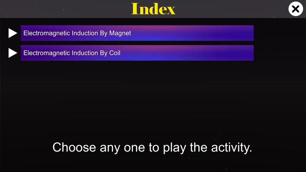 Run android online APK The Electromagnetic Induction from MyAndroid or emulate The Electromagnetic Induction using MyAndroid