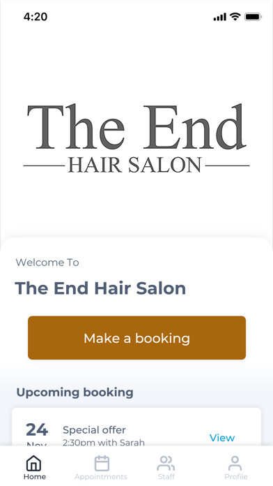 Emulate iPhone app The End Hair Salon using MyAndroid Emulate iPhone app The End Hair Salon using MyAndroid