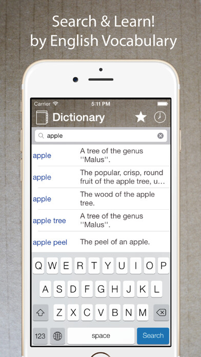 Emulate iPhone app The English Dictionary Offline using MyAndroid