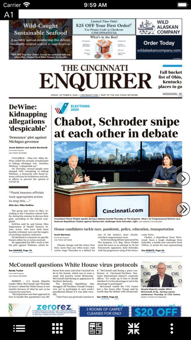 Emulate iPhone app The Enquirer eEdition using MyAndroid