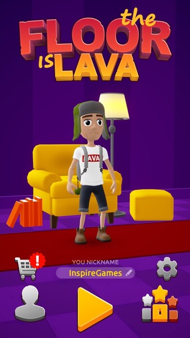 Emulate iPhone app The Floor Is Lava: Challenge using MyAndroid