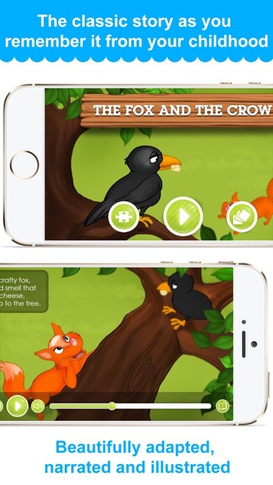 Emulate iPhone app The Fox and the Crow - Narrated classic fairy tales and stories for children using MyAndroid Emulate iPhone app The Fox and the Crow - Narrated classic fairy tales and stories for children using MyAndroid