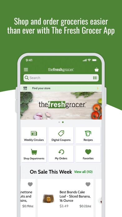 Emulate iPhone app The Fresh Grocer using MyAndroid