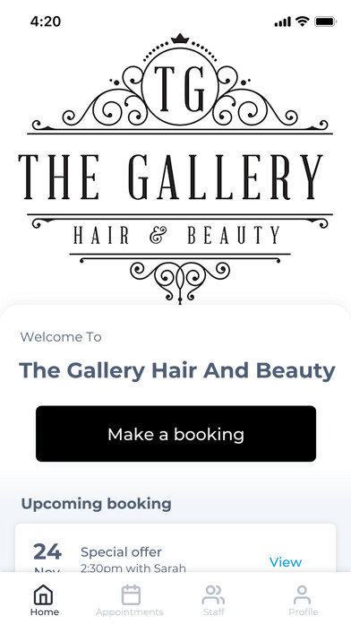 Emulate iPhone app The Gallery Hair And Beauty using MyAndroid Emulate iPhone app The Gallery Hair And Beauty using MyAndroid
