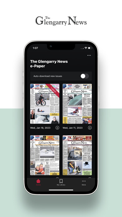 Emulate iPhone app The Glengarry News ePaper using MyAndroid