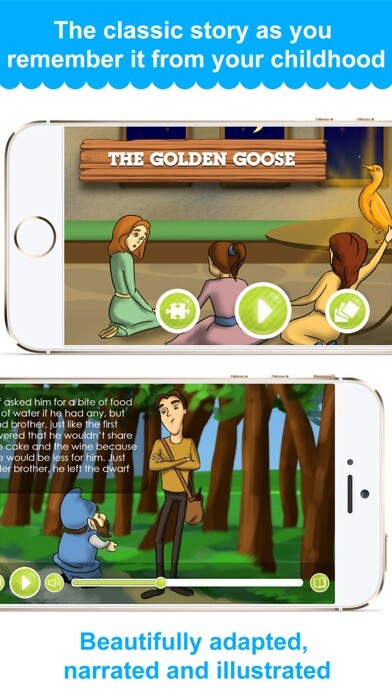 Emulate iPhone app The Golden Goose - Children Story using MyAndroid Emulate iPhone app The Golden Goose - Children Story using MyAndroid