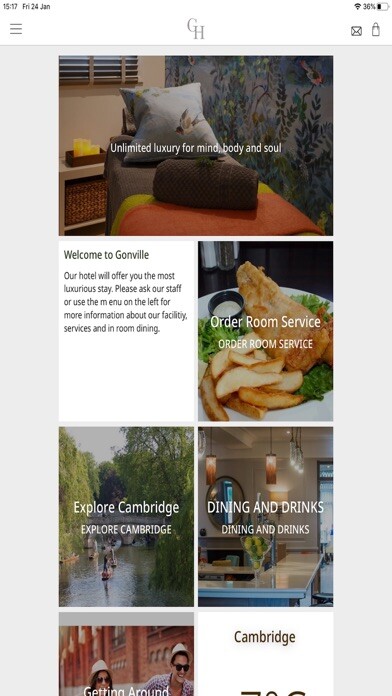Emulate iPhone app The Gonville Hotel using MyAndroid Emulate iPhone app The Gonville Hotel using MyAndroid