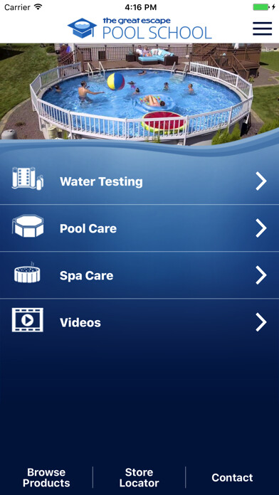 Emulate iPhone app The Great Escape Pool School using MyAndroid