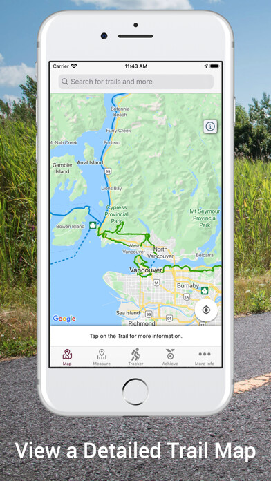 Emulate iPhone app The Great Trail using MyAndroid