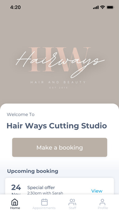 Emulate iPhone app The Hair & Beauty Room Suffolk using MyAndroid Emulate iPhone app The Hair & Beauty Room Suffolk using MyAndroid