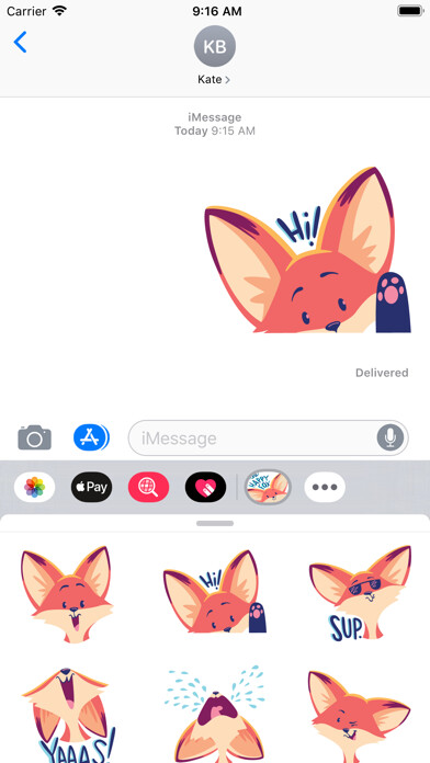 Emulate iPhone app The Happy Fox Stickers using MyAndroid Emulate iPhone app The Happy Fox Stickers using MyAndroid