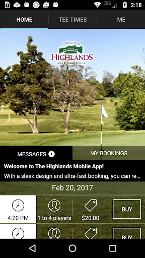 Run android online APK The Highlands Golf Tee Times from MyAndroid or emulate The Highlands Golf Tee Times using MyAndroid