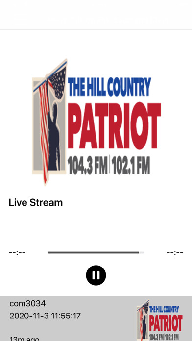 Emulate iPhone app The Hill Country Patriot using MyAndroid