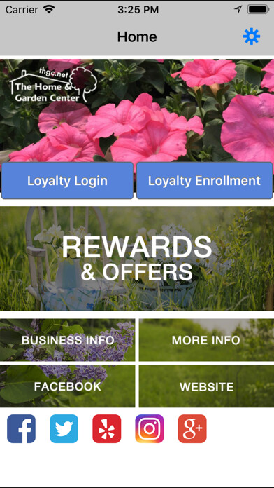 Emulate iPhone app The Home and Garden Center using MyAndroid