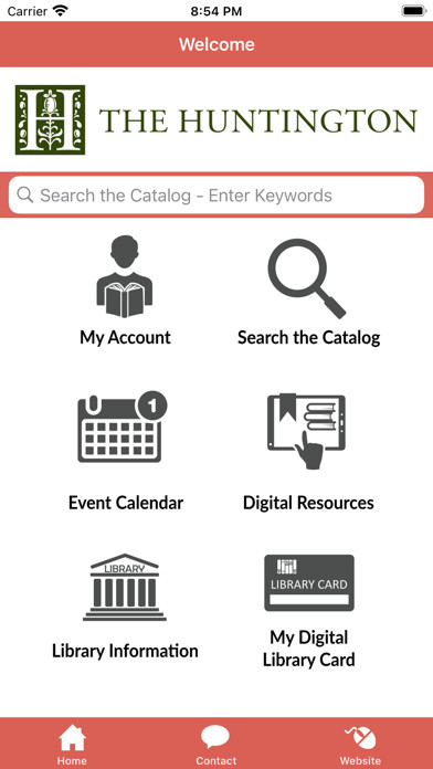 Emulate iPhone app The Huntington Library Mobile using MyAndroid
