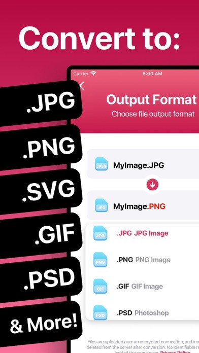 Emulate iPhone app The Image Converter □ using MyAndroid Emulate iPhone app The Image Converter □ using MyAndroid