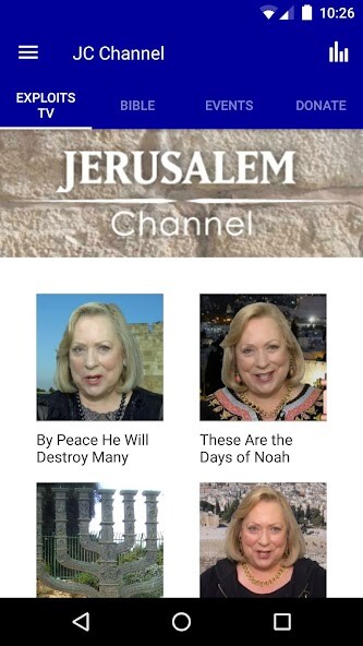 Emulate iPhone app The Jerusalem Channel using MyAndroid