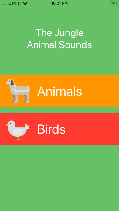 Emulate iPhone app The Jungle - Animal Sounds using MyAndroid