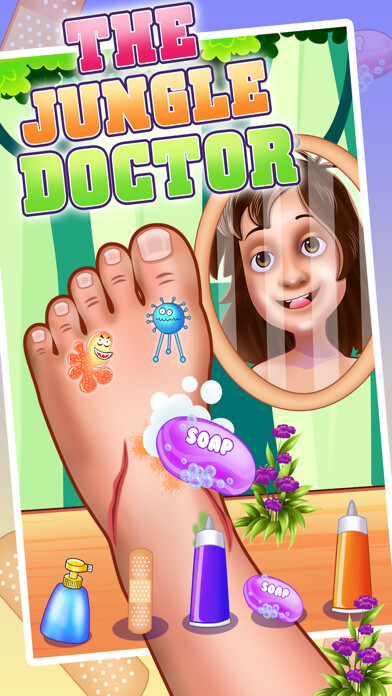 Emulate iPhone app The Jungle Doctor: Foot spa hospital game for kids using MyAndroid