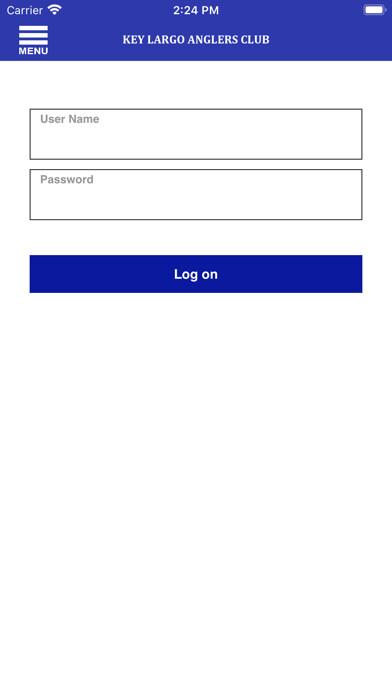 Emulate iPhone app The Key Largo Anglers Club using MyAndroid