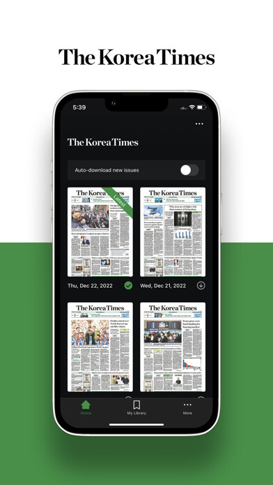 Emulate iPhone app The Korea Times epaper using MyAndroid