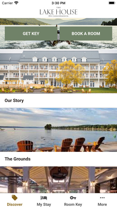 Emulate iPhone app The Lake House on Canandaigua using MyAndroid
