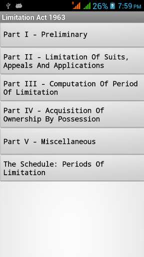 Run android online APK The Limitation Act, 1963. from MyAndroid or emulate The Limitation Act, 1963. using MyAndroid