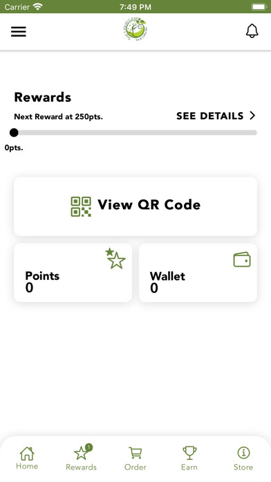 Emulate iPhone app The Liquid Leaf Rewards using MyAndroid