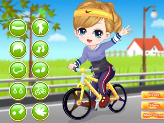 Emulate Android APK The little girl learn bicycle