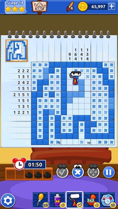Emulate iPhone app The Magic Brush - Nonogram using MyAndroid Emulate iPhone app The Magic Brush - Nonogram using MyAndroid