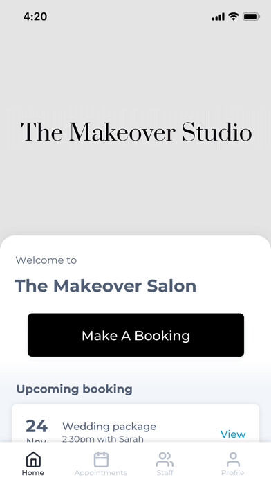 Emulate iPhone app The Makeover Salon using MyAndroid