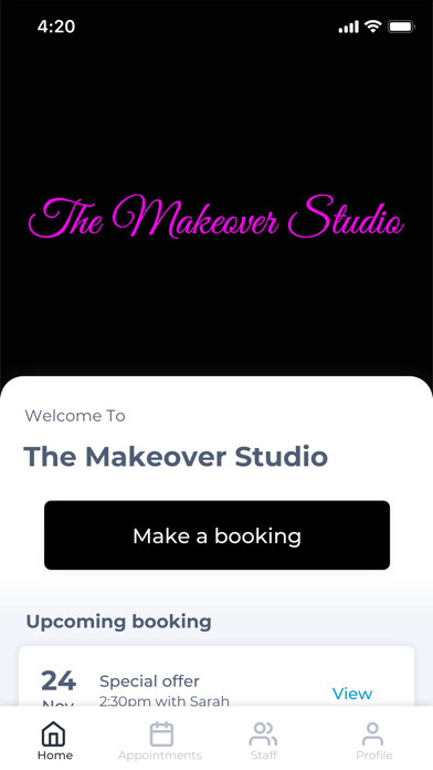 Emulate iPhone app The Makeover Studio using MyAndroid