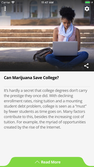 Emulate iPhone app The Marijuana Times using MyAndroid