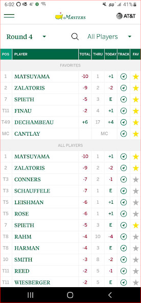 Emulate Android APK The Masters Golf Tournament