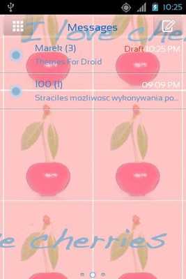 Emulate Android APK Theme Cherries for GO SMS Pro Emulate Android APK Theme Cherries for GO SMS Pro