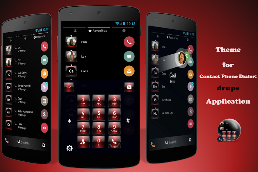Run android online APK Theme Dialer Dusk Red from MyAndroid or emulate Theme Dialer Dusk Red using MyAndroid
