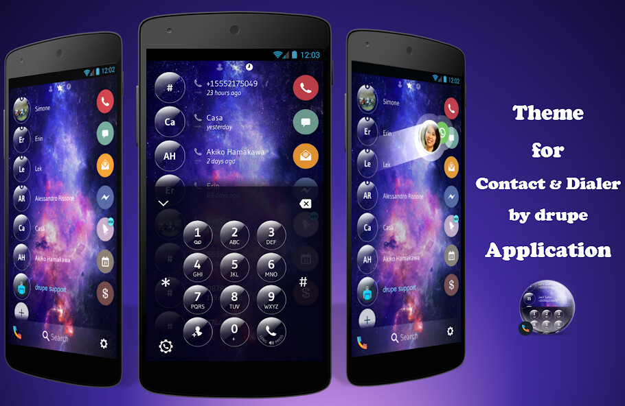Run android online APK Theme Dialer Galaxy Glass from MyAndroid or emulate Theme Dialer Galaxy Glass using MyAndroid