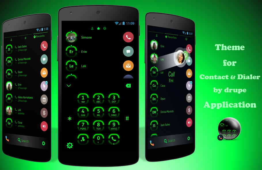 Run android online APK Theme Dialer Neon Green from MyAndroid or emulate Theme Dialer Neon Green using MyAndroid