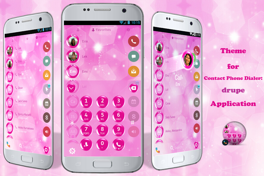 Run android online APK Theme Dialer Pink Sparkling 2 from MyAndroid or emulate Theme Dialer Pink Sparkling 2 using MyAndroid