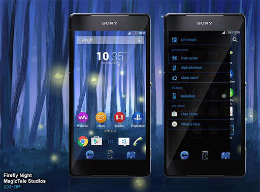 Run android online APK Theme eXp - Firefly Night from MyAndroid or emulate Theme eXp - Firefly Night using MyAndroid